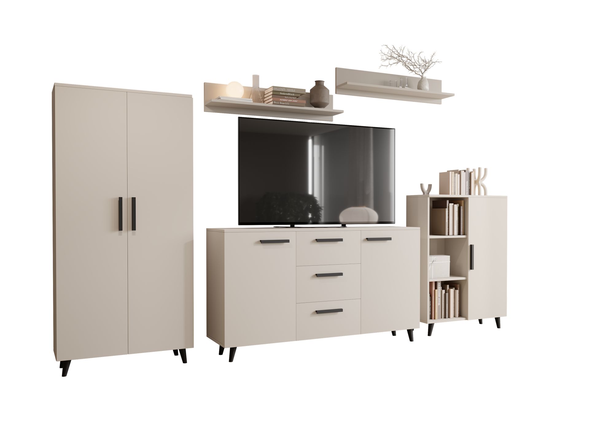 Kolekcja Modułowa Sand – Nowoczesny Salon w Stylu Soft Minimal