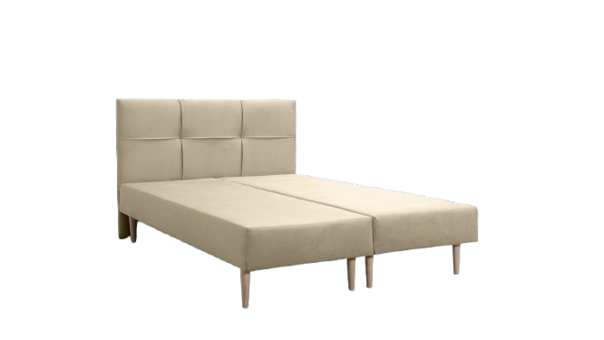 Łóżko Kontynentalne Malmö – Piaskowy Beż & Skandynawski Szyk