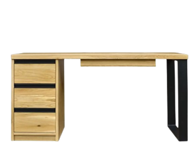 Biurko Loftowe Marlon – Lite Drewno & Czarna Stal