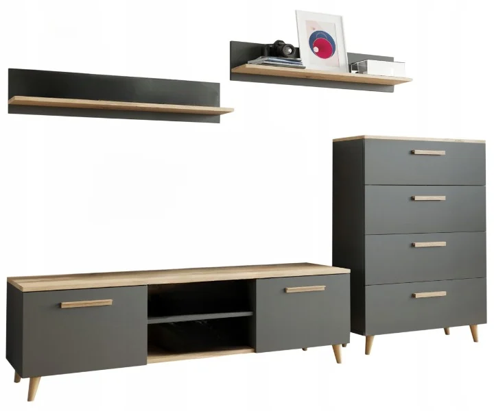 System Salonowy Fiord – Skandynawski Styl w Kolorze Antracytowym